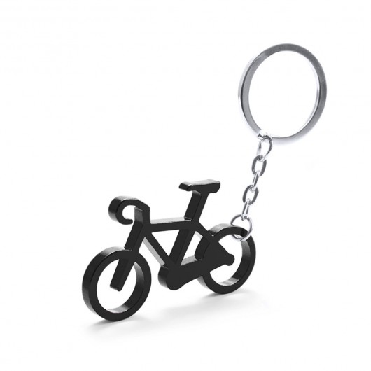 Black Bicycle Shaped Keyrings